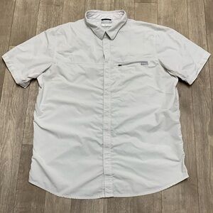 Mens Columbia Snap Button Performance‎ Omni Shade Shortsleeve Shirt